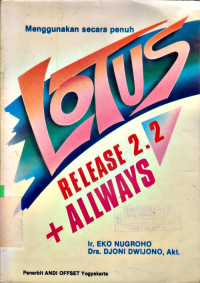 Image of MENGGUNAKAN SECARA PENUH LOTUS 1-2-3 RELEASE 2.2 + ALLWAYS