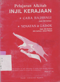 Image of PELAJARAN ALKITAB INJIL KERAJAAN : CARA RAJAWALI, YONATHAN & ZADOK