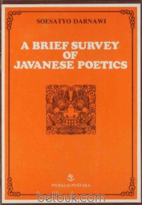 Image of A BRIEF SURVEY OF JAVANESE POETICS