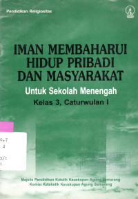 Image of Iman membaharui hidup pribadi dan masyarakat untuk sekolah menengah
