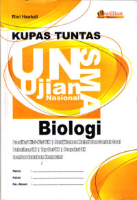 Image of KUPAS TUNTAS UN SMA : BIOLOGI