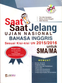 Image of SAAT-SAAT JELANG UJIAN NASIONAL BAHASA INGGRIS SMA/MA 2015/2016