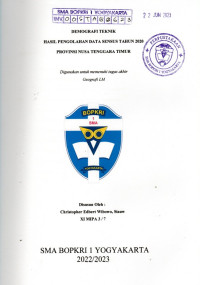 Image of TUGAS AKHIR GEOGRAFI : DEMOGRAFI TEKNIK HASIL PENGOLAHAN DATA SENSUS 2020 PROVINSI NUSA TENGGARA TIMUR