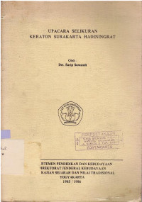 Image of Upacara selikuran keraton Surakarta Hadiningrat