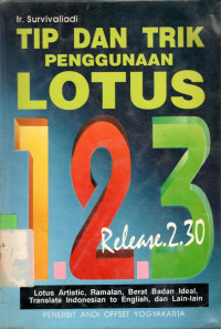 Image of TIP DAN TRIK PENGGUNAAN LOTUS 1-2-3 RELEASE 2.30